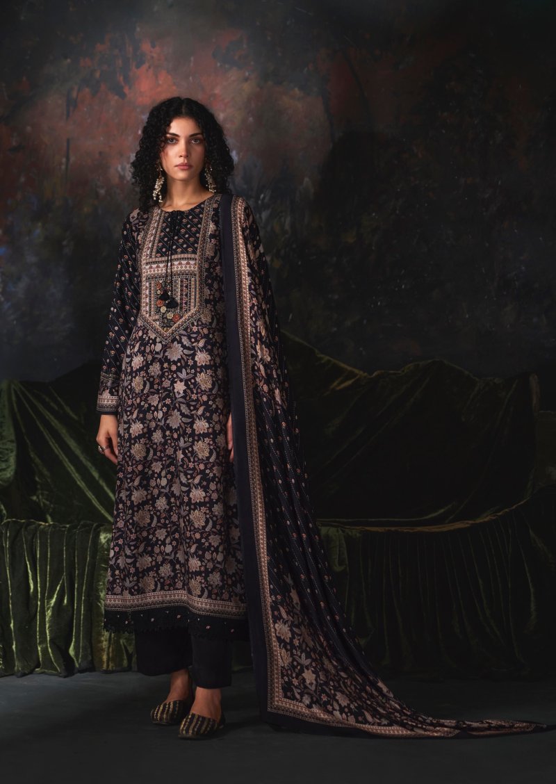Esha By Sadhana Viscos Pashmina Dress Material